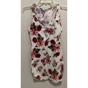 Fashion Nova Floral Print Sleeveless Tank Dress W/Racerback Fit Size S
